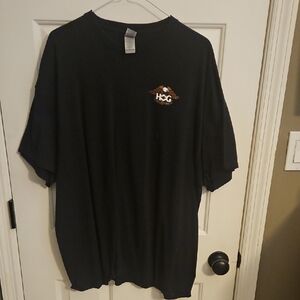 Gildan Black Short Sleeve Tee with Small Embroidered HOG Chest Logo